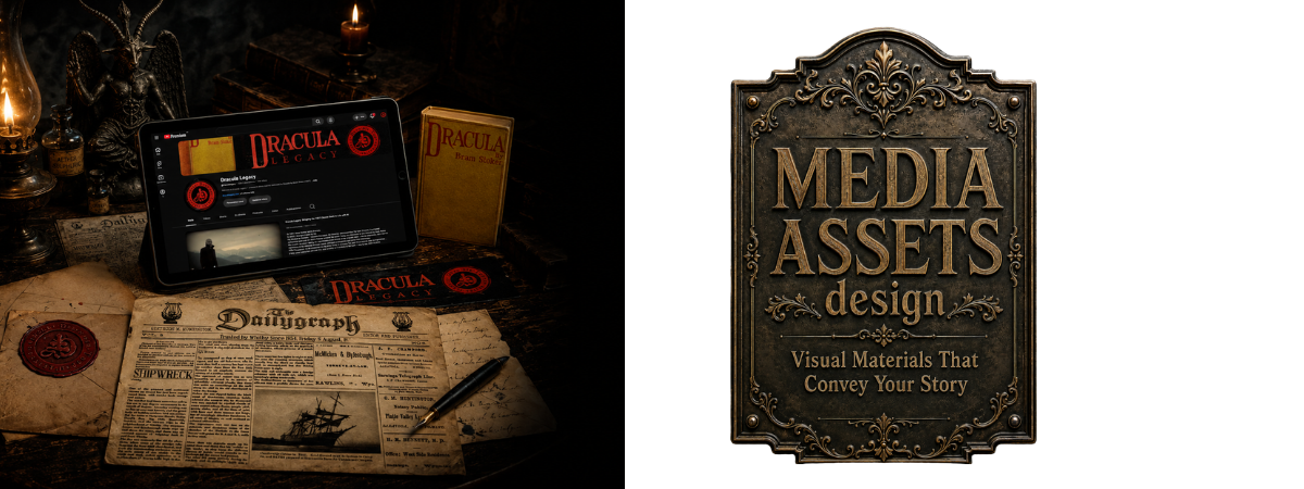 Media assets design for horror creators.