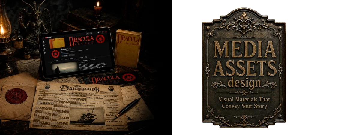 Media assets design for horror creators.