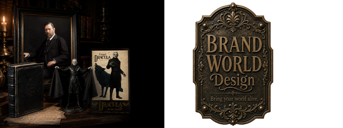 Brand world design for horror projects.