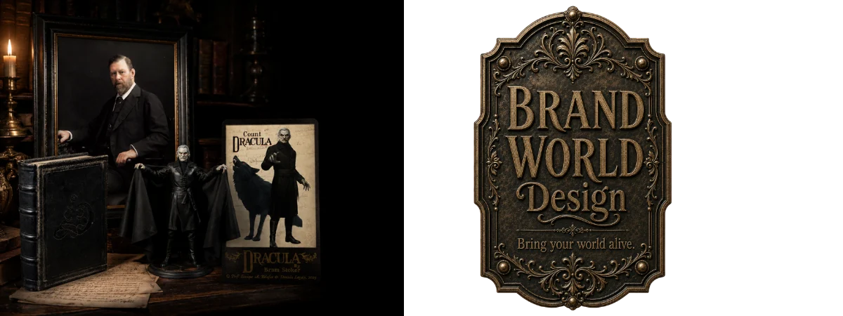 Brand world design for horror projects.