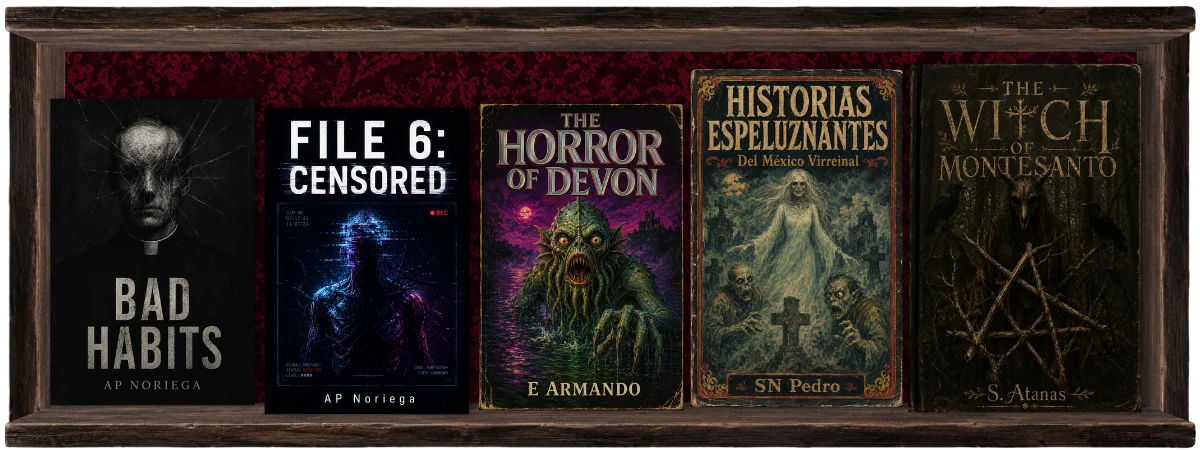Horror book cover portfolio banner one.