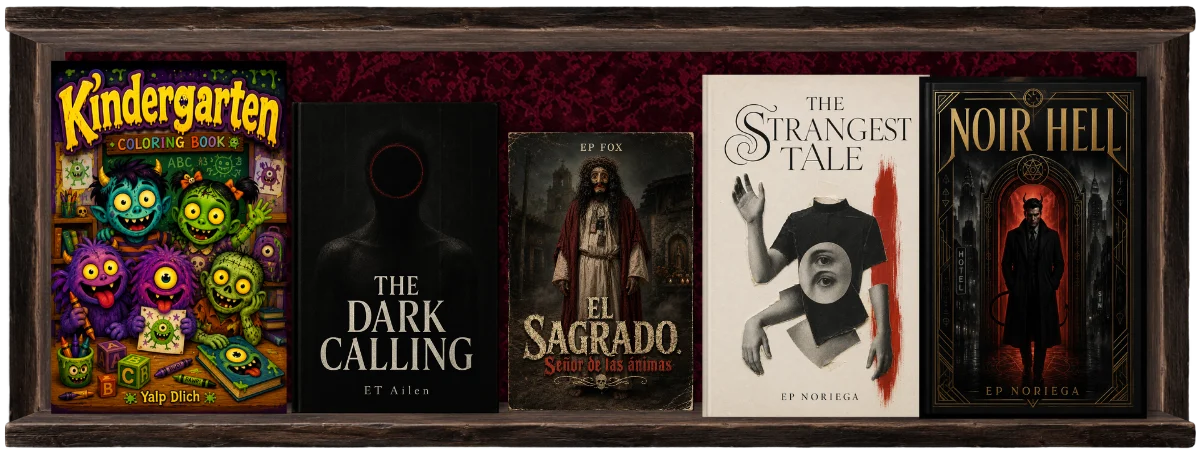 Horror book cover portfolio banner three.