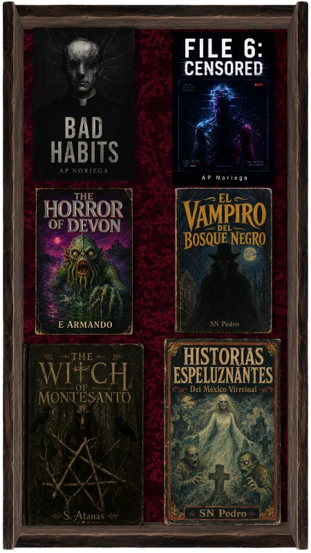 Horror book cover portfolio banner one.