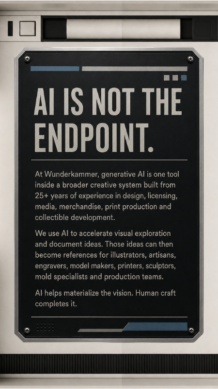AI is not the endpoint. AI helps materialize the vision. Human craft completes it.