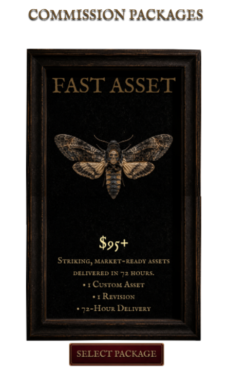Fast Asset USD $95+. 1 custom asset, 1 revision, 72-hour delivery.