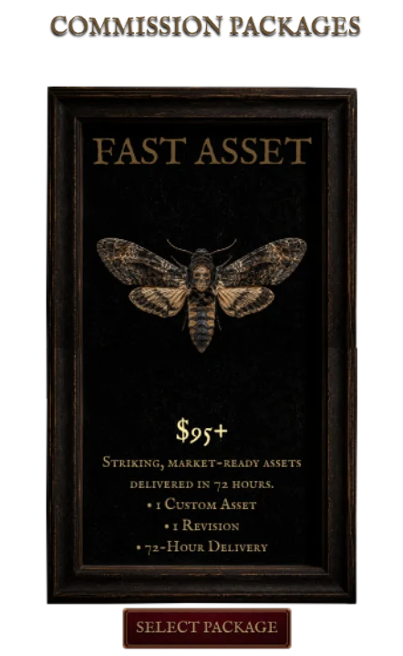 Fast Asset USD $95+. 1 custom asset, 1 revision, 72-hour delivery.